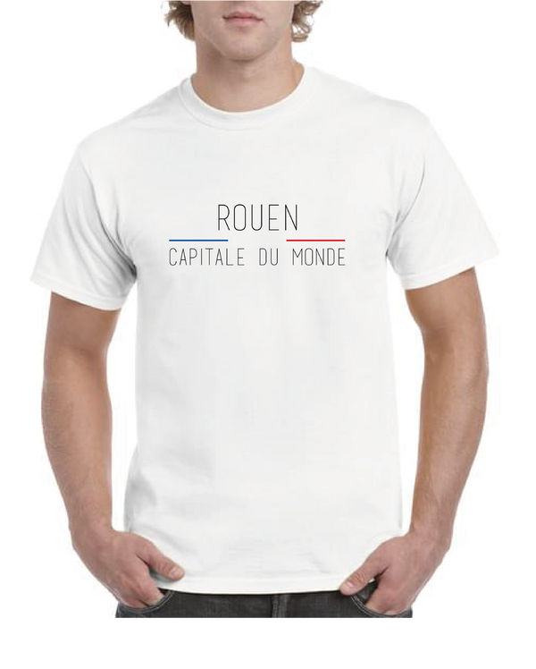 T-shirt mixte "Rouen Capitale du monde" - Imprimerie Propost Services à Rouen